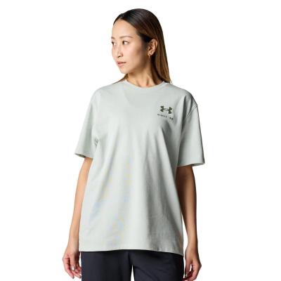 Under Armour女款重磅棉质印花运动T恤 舒适透气适合日常穿搭