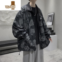 YANXU两面穿外套男潮牌ins港风嘻哈夹克休闲韩版潮流bf痞帅冲锋衣