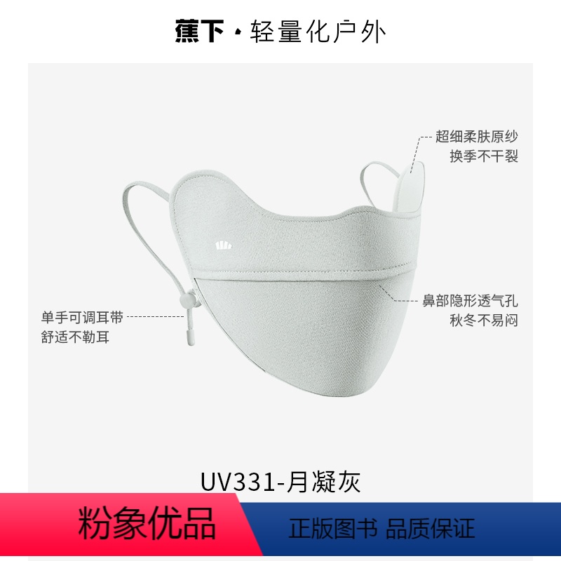 月凝灰 [正版]四季防晒口罩UV33123护眼角面纱女防紫外线春新防尘防风面罩