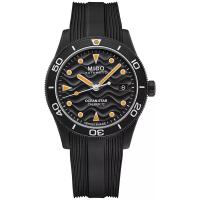 Mido男士mm黑色橡胶带自动机械潜水腕表米防水