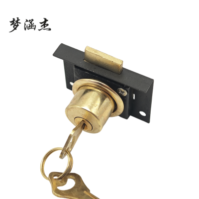 梦涵杰老式抽屉锁 22*20黑底 把