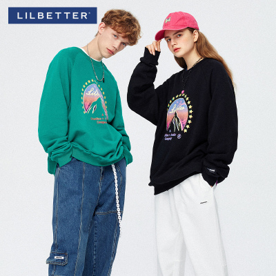Lilbetter情侣款卫衣春装时尚街头印花长袖衣服潮ins圆领上衣男LB