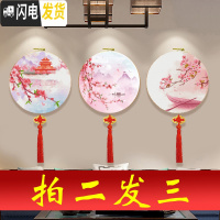 三维工匠十字绣2019年新款十里桃花水晶钻石画满钻带框点贴砖石绣小件小幅 城楼魔方圆钻45*45CM+圆形玻璃框