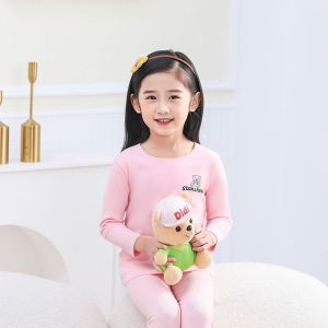 儿童保暖德绒套装男女童内穿秋衣秋裤贴身秋冬中大童家居服