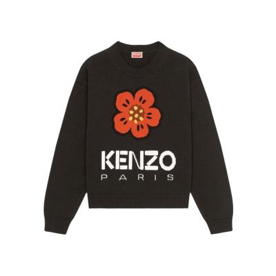 高田贤三(Kenzo)女士长袖圆领套头衫有机棉印花休闲运动卫衣
