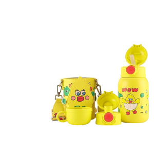 (免费刻字)慢跑COCO杯具熊儿童保温杯带吸管儿童水杯316不锈钢内胆户外运动系列儿童保温壶530mlBEDDYBEAR