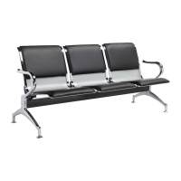 慧采云 办公家具连排椅机场椅车站等候椅等候室连排椅长椅带皮垫3人位