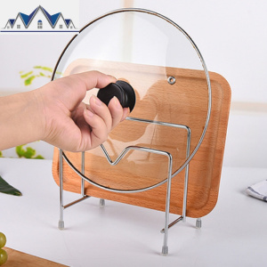 不锈钢锅盖架厨房砧板架 放锅盖架子菜板案板收纳架灶台面置物架 三维工匠 默认颜色