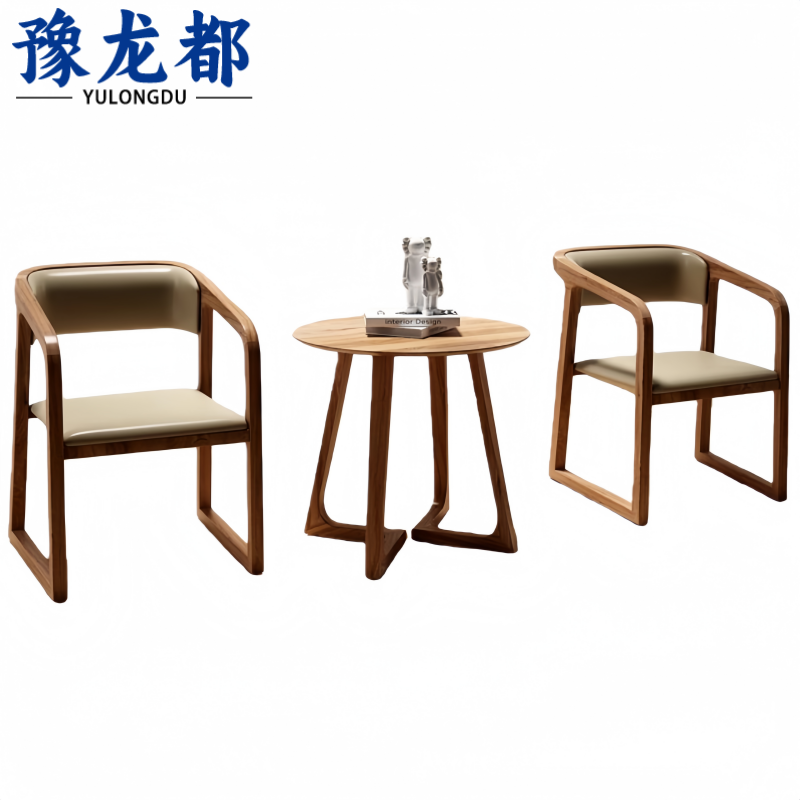 豫龙都 休闲桌椅 实木 套