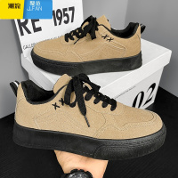 聚范男鞋夏季复古翻毛板鞋小众百搭学生休闲运动厚底增高德训潮鞋