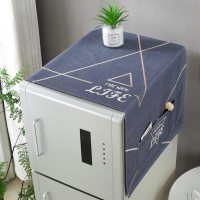 冰箱防尘罩防尘布盖布保护罩微波炉洗衣机双开单开冰箱罩盖巾 HJYH-06 小冰箱,洗衣机通用(130*50cm)升级防水