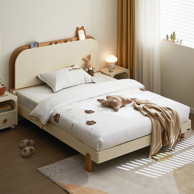 全友家居 学生床现代简约青少年单人床卧室实木脚板式床