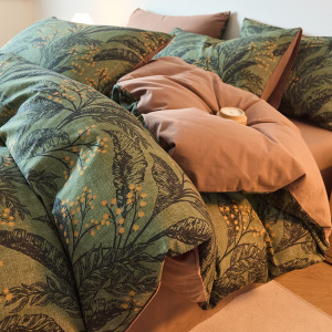 秋冬加厚磨毛四件套a类复古纯棉床单被套三件套南通床上用品