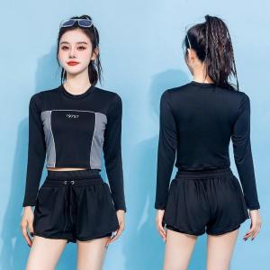 分体游泳衣女两件套夏季新款风遮肚显瘦温泉度假泳装批发