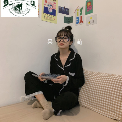HLCOMAN馨帮帮Homedress春季新款蕾丝花边可爱家居服开衫洋气网红睡衣女