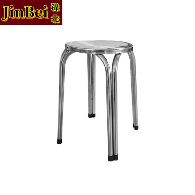 锦北不锈钢餐桌方桌烧烤夜宵大排档餐桌农村摆地摊圆形桌 不锈钢凳子