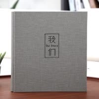 三维工匠皮革插页式6寸大6寸800张容量过塑六寸照片家庭纪 灰色.我们的记忆(6寸800张) 80张160面(可放8相册