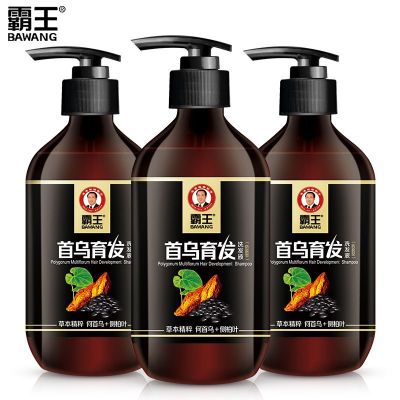 霸王防脱固发洗发水何首乌养发正品牌改善防掉发强根健发黑润亮泽480ml*3瓶