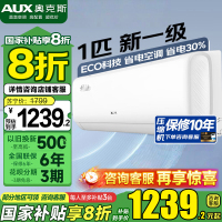 [国家补贴]奥克斯(AUX)空调挂机 大1匹P 新一级能效变频冷暖 低噪节能高温除菌内外机自清洁 卧室壁挂式省电空调