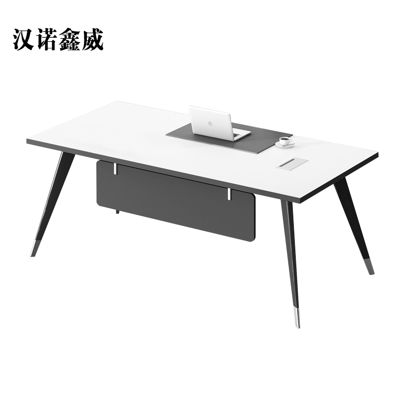 汉诺鑫威办公桌 老板桌 总裁桌椅组合简约现代家具单人经理主管桌子办公室[工厂现做 7天内发货]