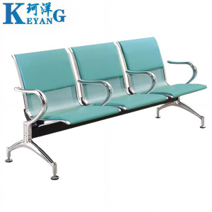 珂洋 公共座椅 三人位绿色带垫+中间扶手 张