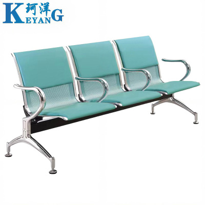 珂洋 公共座椅 三人位绿色带垫+中间扶手 张