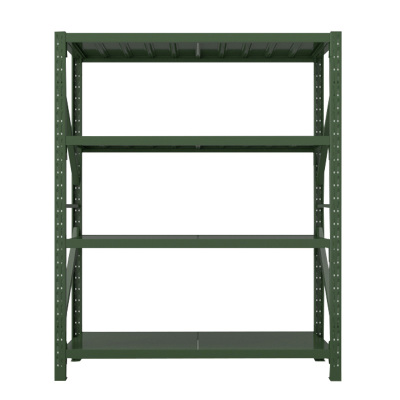 铭威盾消防铁锹镐农具摆放架安保装备器材存放架绿色盾牌货架1.5米货架重型-主架