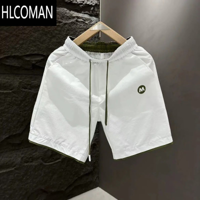 HLCOMAN夏季新款简约时尚透气休闲速干短裤男宽松百搭运动潮流五分裤