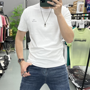 短袖T恤男夏季新款钢印韩版潮流简约半袖上衣t休闲潮牌体恤衫