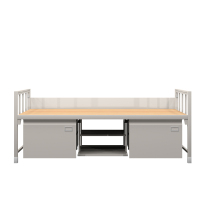 慧采云 制式营具金属床铁架床宿舍单人床钢制加厚单层床带储物柜