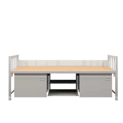 慧采云 制式营具金属床铁架床宿舍单人床钢制加厚单层床带储物柜