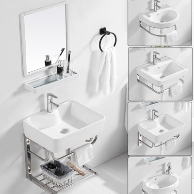  如华福禄陶瓷洗面盆柜组合小户型家用洗脸单盆卫生间洗漱台挂墙阳台洗脸池