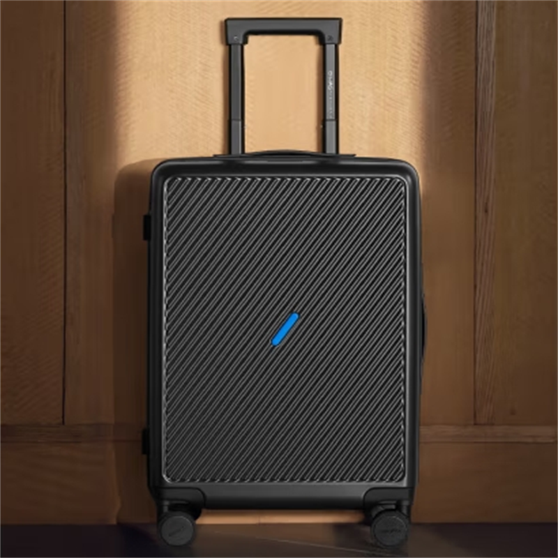 爱华仕OIWAS 磨砂斜杠行李箱 大容量旅行登机箱男女密码拉杆箱OCX6708-24黑色/个