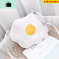荷包蛋斜挎包迷你小包斜挎可放手机女士包包斜挎小包简单大方可爱NEW LAKE 白色女斜挎包
