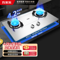 万家乐燃气灶 4.2kw大火力天然气灶 台嵌两用燃气灶 一级能效 家用不锈钢天然气灶具KA031 不锈钢-天然气