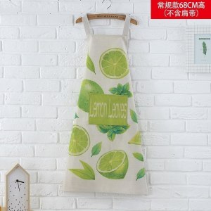 美帮汇布艺棉麻彩色手绘风系列无袖家居厨房烘焙围裙防水围腰厨师罩衣