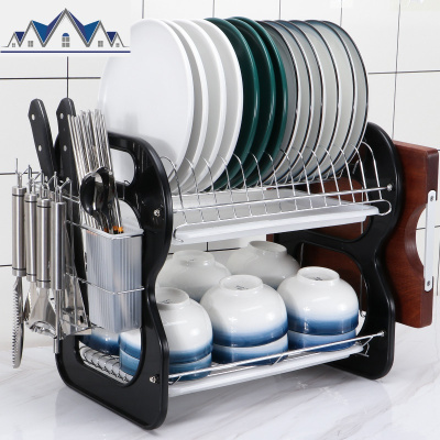 厨房用品家用置物架碗架不锈钢刀架碗筷沥水架餐具晾放碗碟收纳架 三维工匠