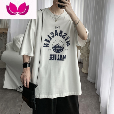 七斓潮男短袖T恤宽松港风300g衣服美式复古高街夏季半袖