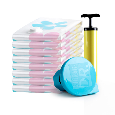 收纳博士装10斤被子真空压缩袋8个特大配电泵手泵棉被压缩袋送电泵真空密封袋装被子特大号真空袋收纳袋带