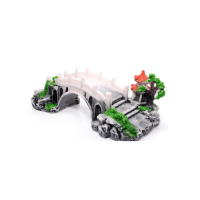 鱼缸装饰小摆件小桥流水摆件微景观水族鱼缸假山摆件石桥鱼缸造景