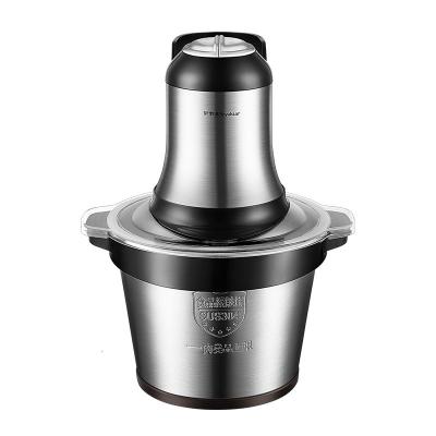 荣事达绞肉机家用商用电动不锈钢小型大容量多功能搅碎菜馅辣椒顶配款耐磨更耐用豪华套装双不锈钢碗三刀-