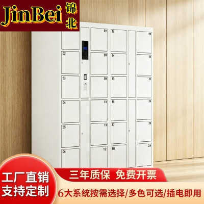 锦北 智能电子存包柜商场超市物品寄存柜铁皮储物柜 24门微信扫码款