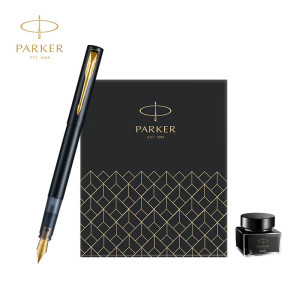 派克(PARKER)威雅XL入门级黑色金夹 墨水笔+小墨水礼盒套装