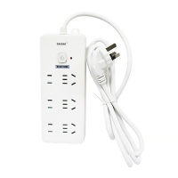 SAICKG SCC8-10880 三位5孔 三位2孔 1.8M 2500W 插排(单位:个)白