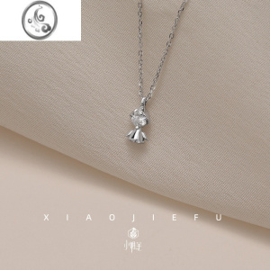 JiMi925银银小仙女项链女轻奢小众设计高级感小巧锁骨链精致颈链2023 小仙女项链银色S925银