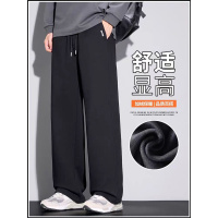 加绒加厚休闲裤男士秋冬季新款宽松直筒卫裤运动大码长裤子男