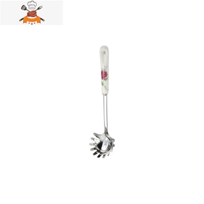 不锈钢厨具锅铲套装厨房漏勺汤勺炒菜铲子家用全套烹饪炊具七件套 敬平 紫玫瑰-粉扒