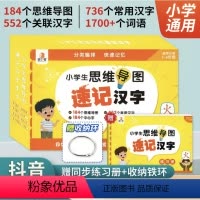 小学生思维导图速记汉字手卡 小学通用 [正版]思维导图速记汉字贝丁兔小学生速记汉字思维导图汉字卡片人教版识字认字一二年级