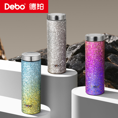 德铂Debo 保温杯纯钛99.9%高颜值便携高端水杯子大容量款430mlDEP-943