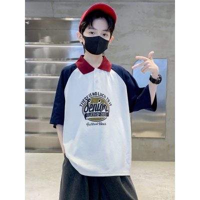 男童夏装T恤polo衫2025新款大童男孩夏季短袖儿童夏款衣服潮T